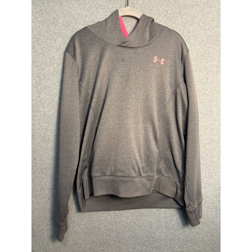 Under Armour ColdGear Breast Cancer Awareness Hoodie Gray Pink‎ XL Pullover